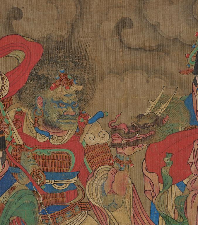 A Daoist painting of the lords and officials of hell by an anonymous artist, Qing dynasty, 18th/19th century.