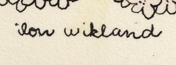 ILON WIKLAND, blandteknik, signerad.