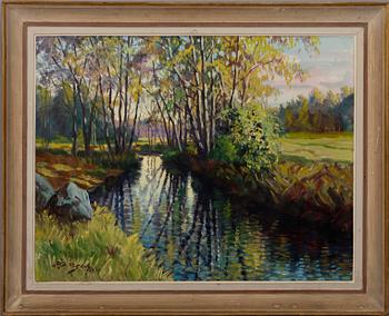 DANIEL JOHANNES PESU (FINLAND), olja på duk, sign. och dat. 1929.