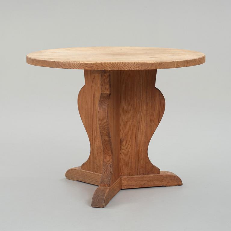 Axel Einar Hjorth, attributed to, a stained pine table, Nordiska Kompaniet, Sweden 1930-40's.