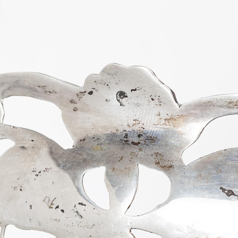 Sauceboat, a pair, silver, Rococo style, 20th century.