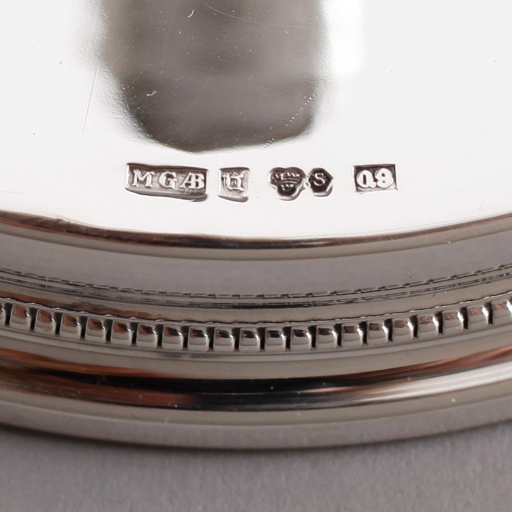LJUSSTAKAR, 1 par, silver, MGAB, Uppsala, 1966.
