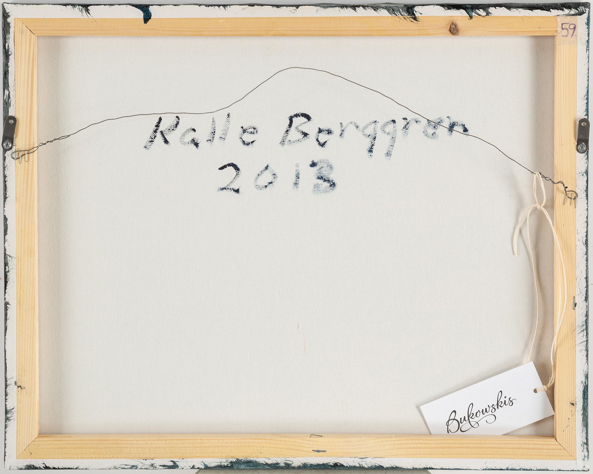 KALLE BERGGREN, canvas, signed and dated 2013 on verso.