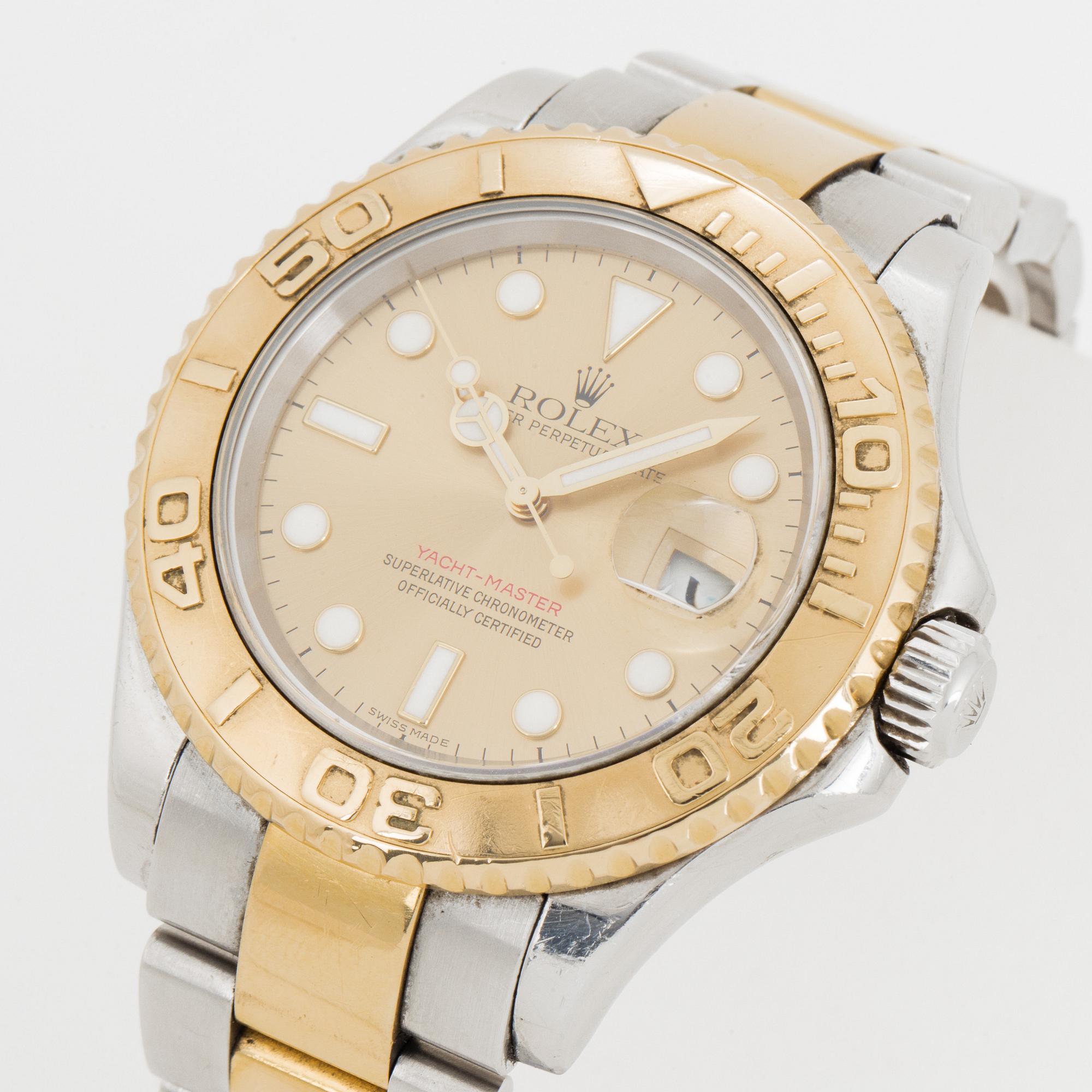ROLEX Oyster Perpetual Date Yacht Master Chronometer wristwatch 40 mm. Bukowskis