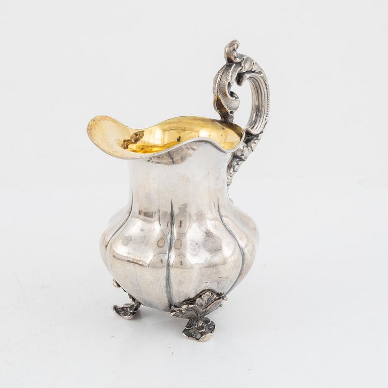 A Swedish Silver Creamer, mark of Fredrik & Wilhelm Zethelius, Stockholm 1842.