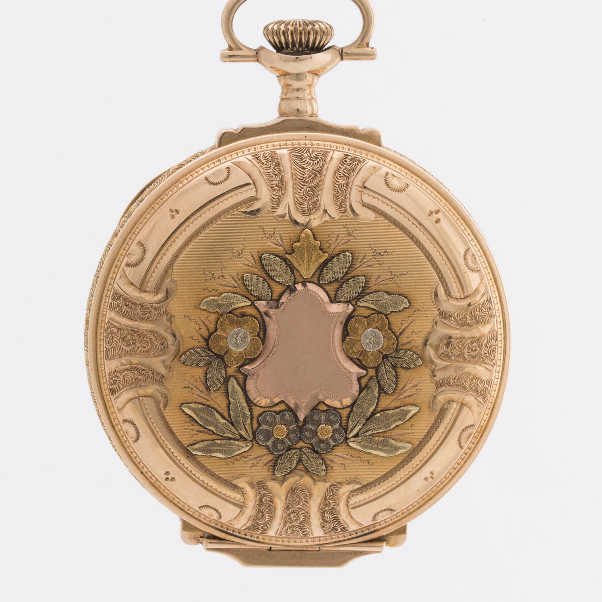 Hamilton watch company pocket watch 14 ct.