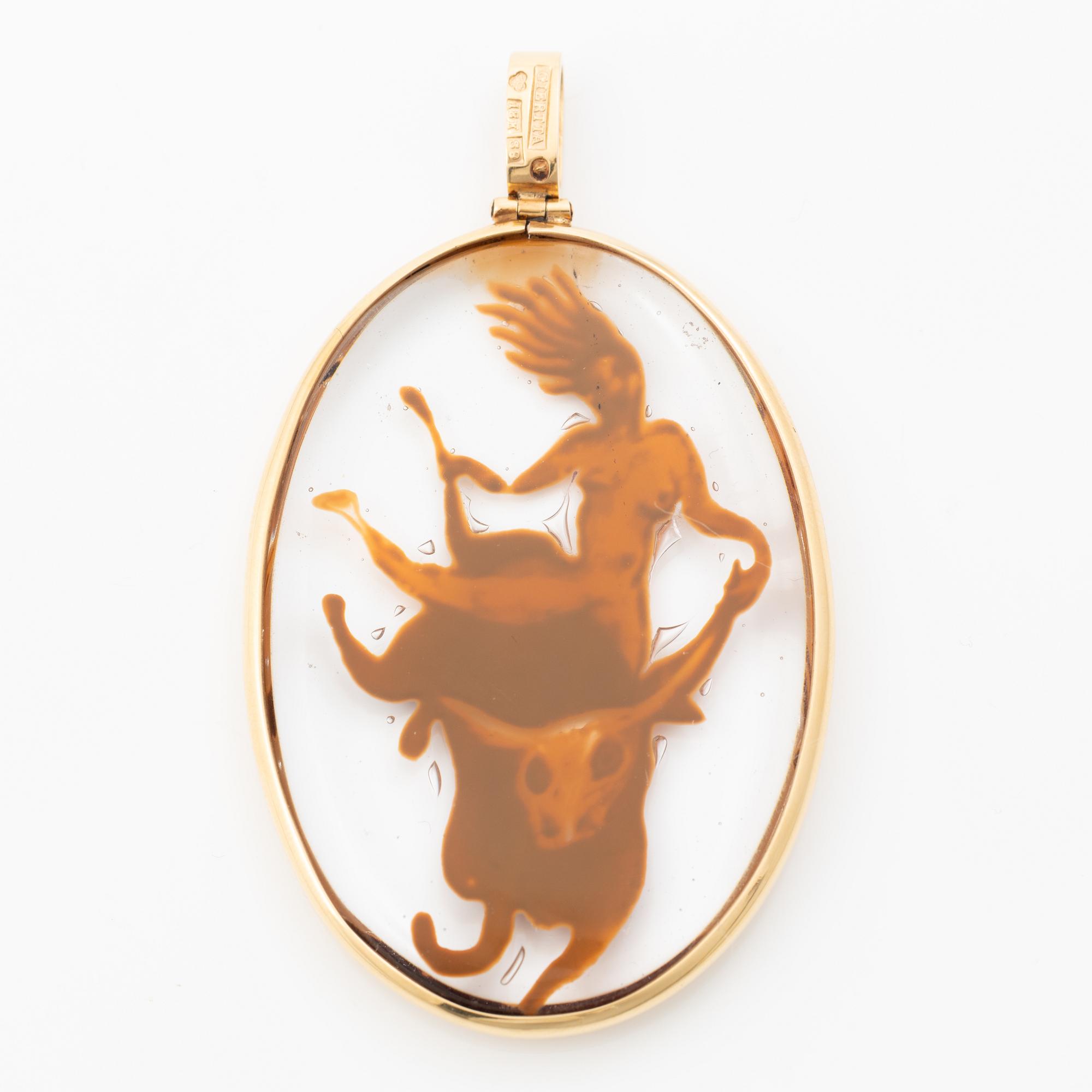 Edward Hald, a pendant, 'Europa and the Bull'.