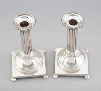 LJUSSTAKAR, 1 par, nysilver, CG Hallberg, 1900-talets första hälft.