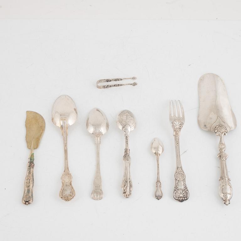 Silver Cutlery, including mark of Fredrik & Wilhelm Zethelius, Stockholm 1841 (20 pieces).
