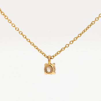 Tiffany & Co, halsband, 18K guld och diamant ca 0.17 ct.