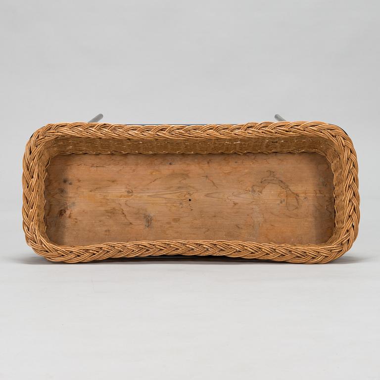 A 1950s/60s rattan flower stand.