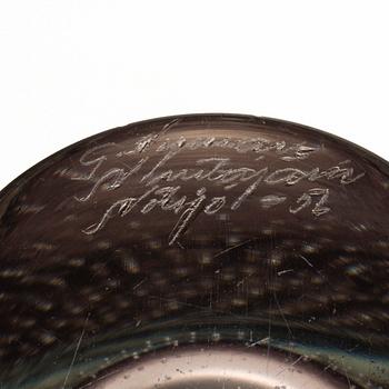 VAS, glas, signerad Gunnel Nyman Nuutajärvi Notsjö -56.