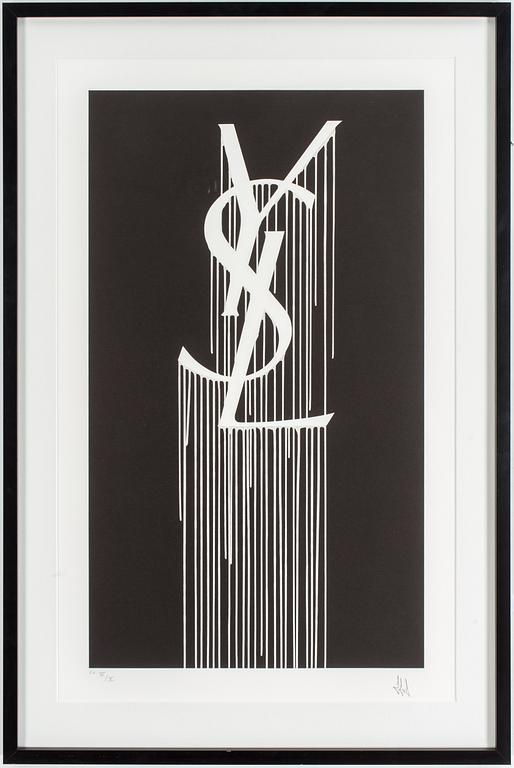 "ZEVS ", "Liquidated YSL", screen print, E.A, signed, limited edition VI/X.