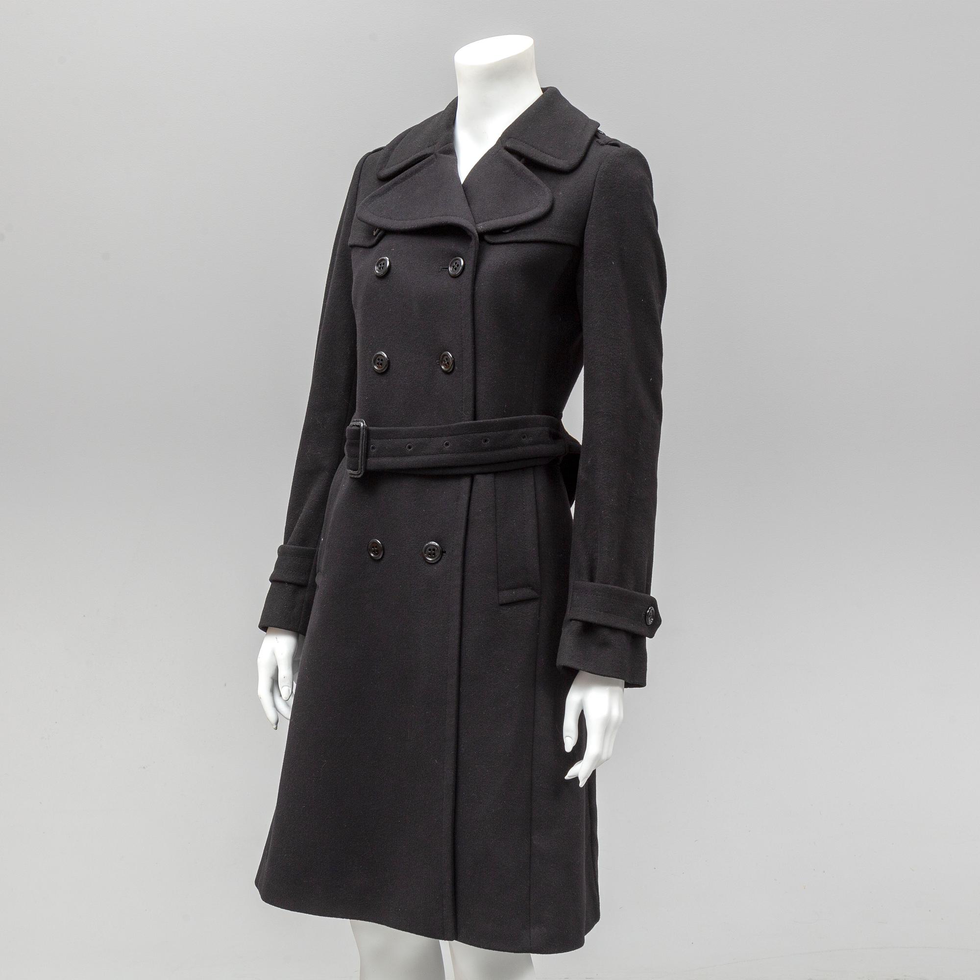 BURBERRY, a wool and cashmere blend coat, size 36.