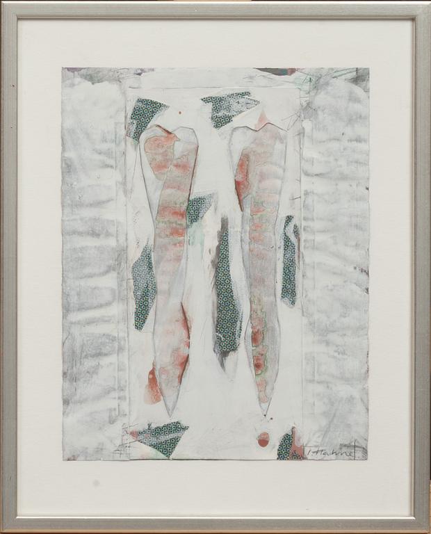 PETER HAHNE, collage/blandteknik, signerad.