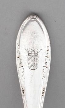 BESTICK, 34 delar, silver, K Anderson, Stockholm 1910. Vikt ca 2677 g.