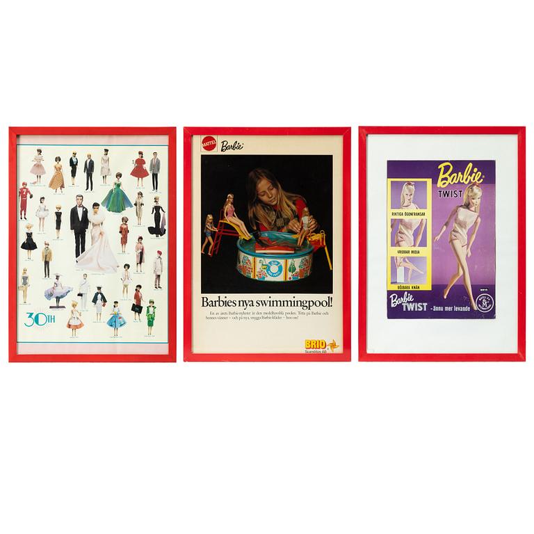 Barbie, affischer, 3 st, 1970-1989.