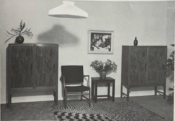 Jacob Kjaer, a mahogany nesting table later part of the 20th century.