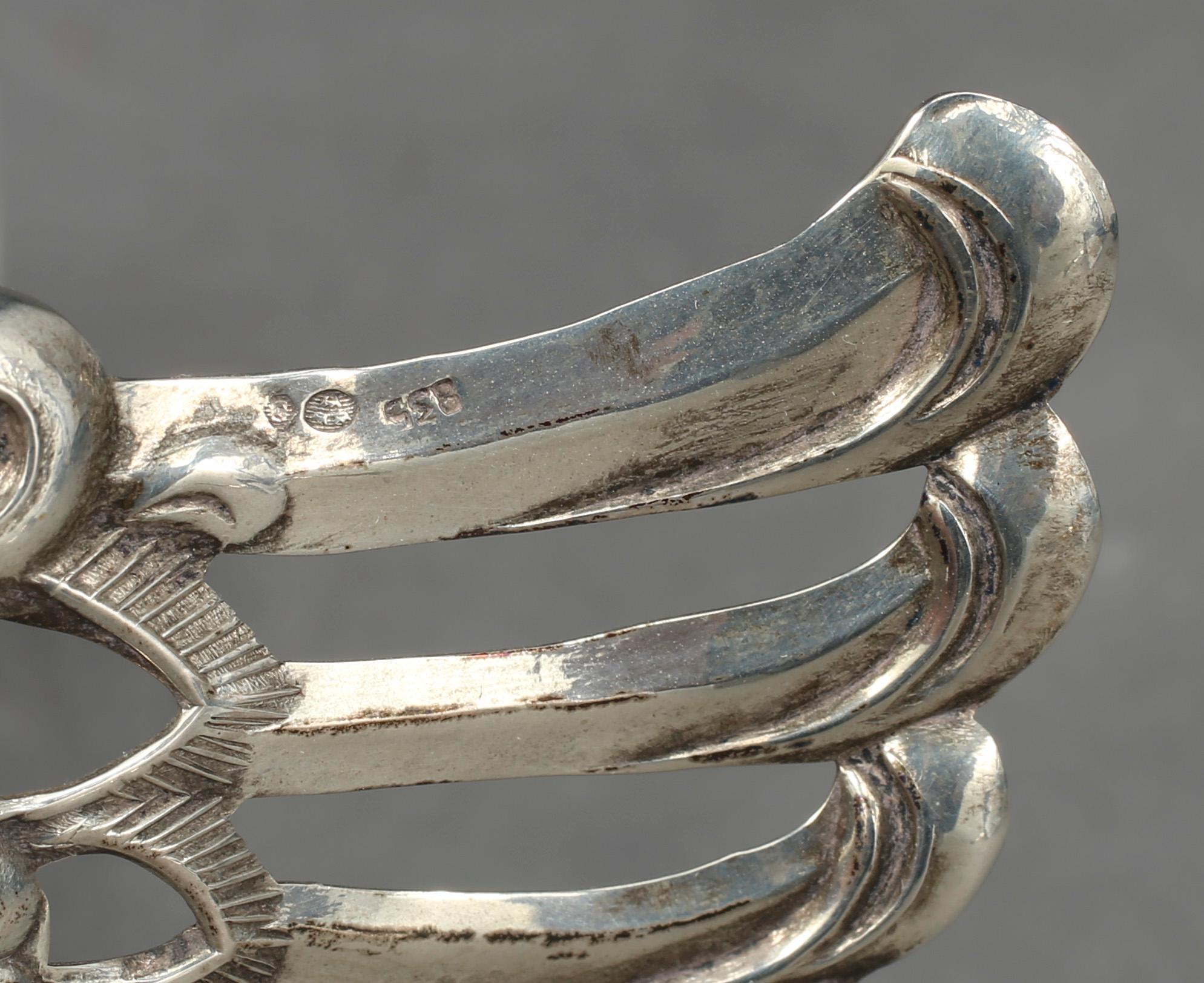 SKÅLAR, 2 st, glas silver, Tyskland, tidigt 1900-tal.