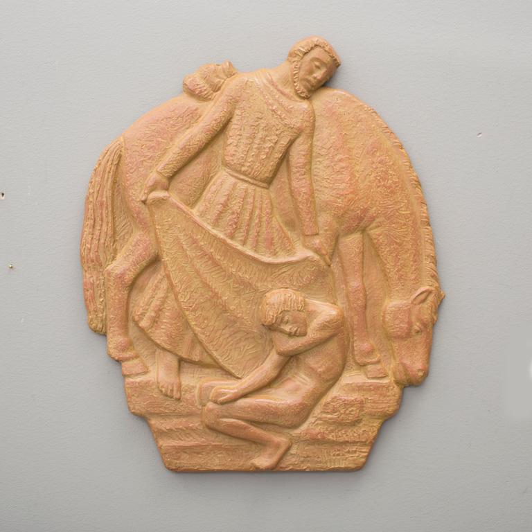 DAVID WRETLING, relief, keramik, signerad och daterad 1957.