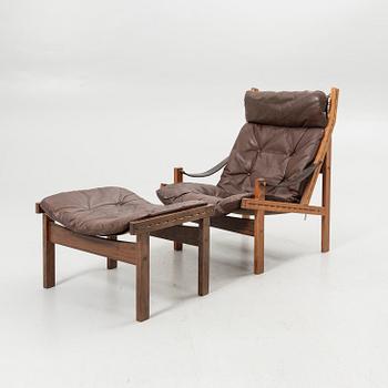 Torbjørn Afdal, Armchair with footstool, “Hunter”, Stranda Industri A/S for Bruksbo, Norway, 1960s/70s.