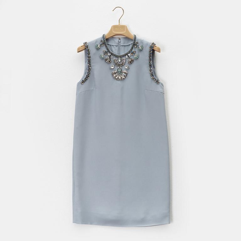Miu Miu, a pearl and strass-embroidered dress, size 38.
