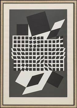 VICTOR VASARELY, a serigraph,  numbered 85/150. Denise René, Paris.