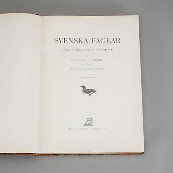 BÖCKER, "Svenska fåglar", 2 band, M W och F von Wright, Förlaget Svenska Fåglar Stockholm 1924.