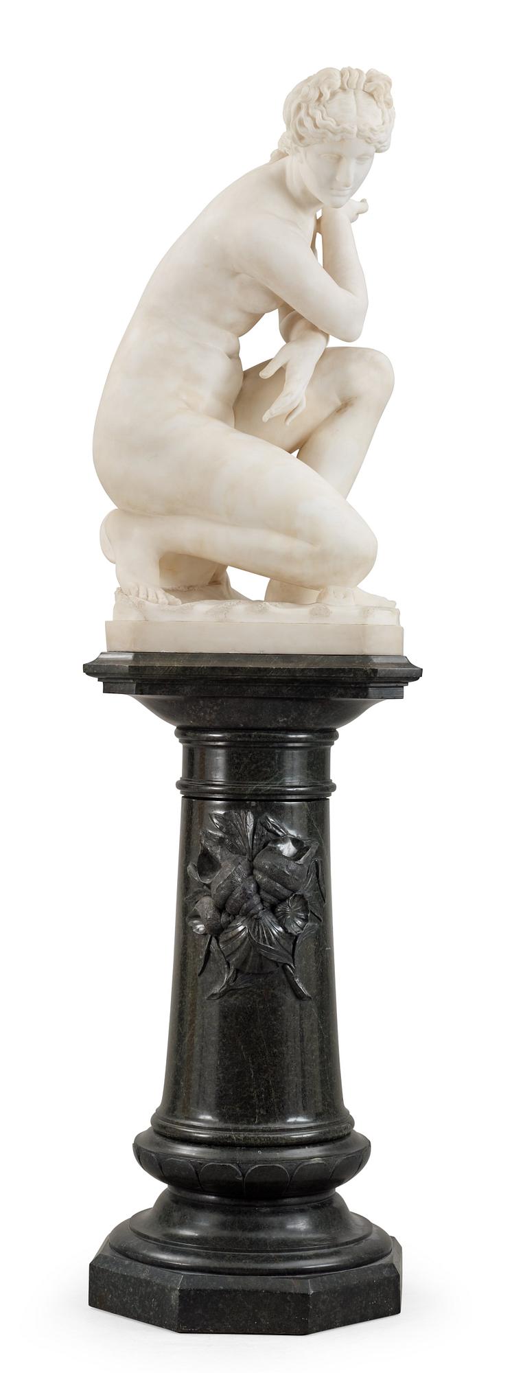 OKÄND KONSTNÄR, skulptur, alabaster, 1800/1900-tal.
