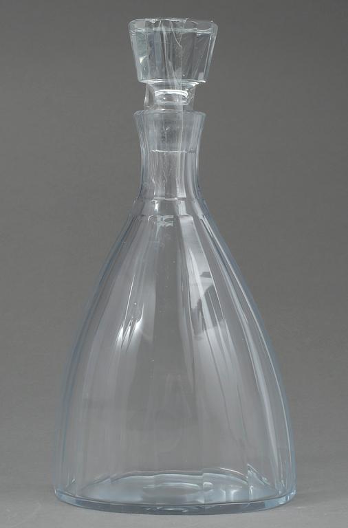 GLASSERVIS, 20 delar, omkring år 1900, och 1 KARAFF, 1940-50-tal.