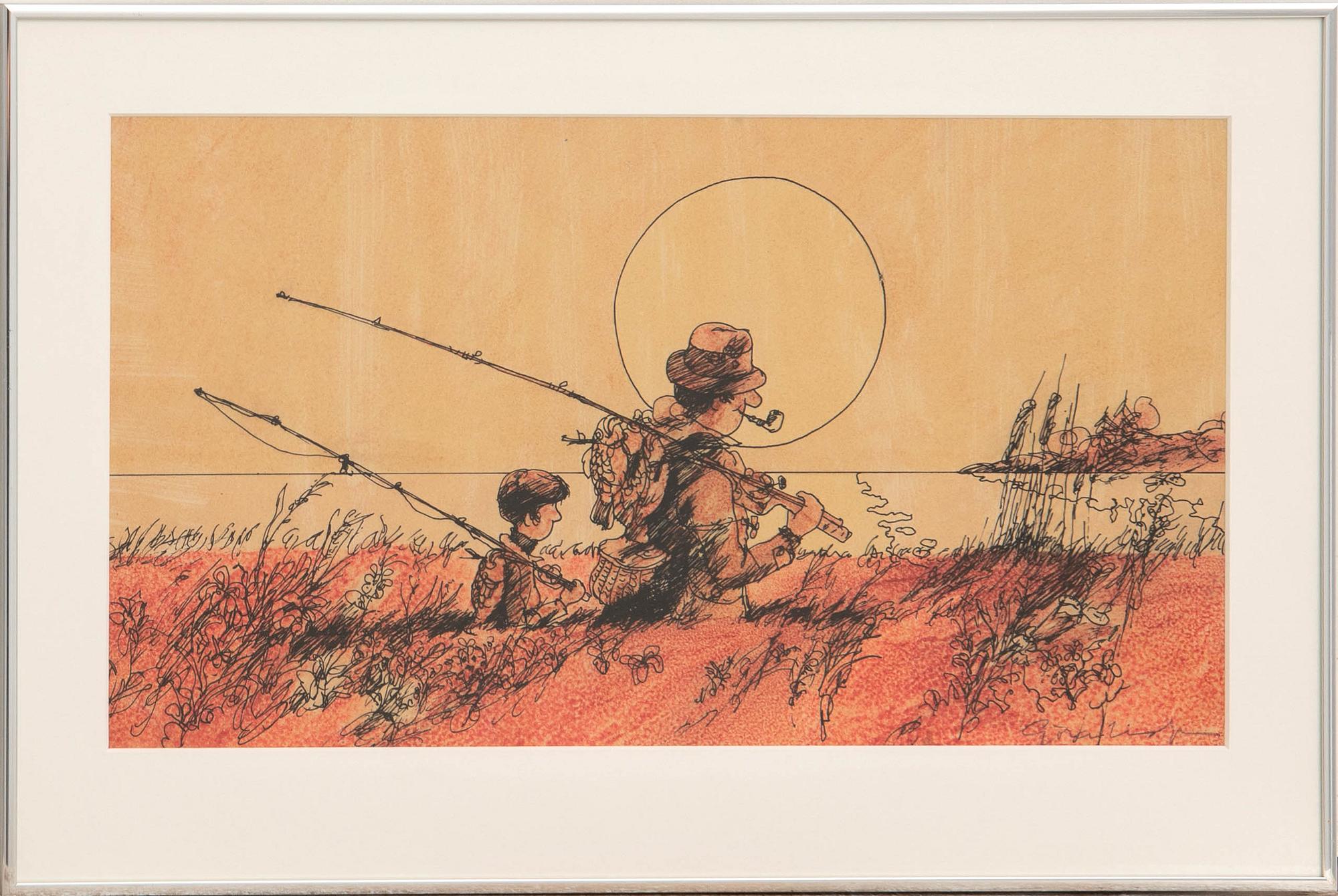 Göran Lindgren, On a fishing trip.