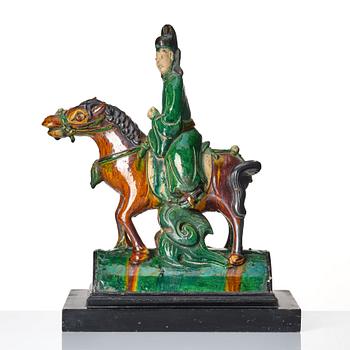 Takryttare, keramik. Kina, Mingdynastin (1368-1644).