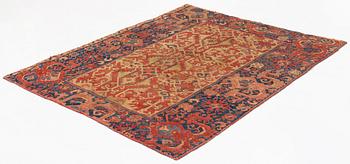 A west Anatolian "Lotto" rug, 17th century, ca 133 x 115 cm.