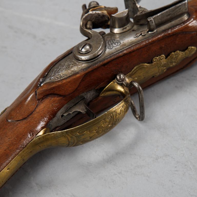 A German re-converted flintlock gun, first half of the 18th Century.