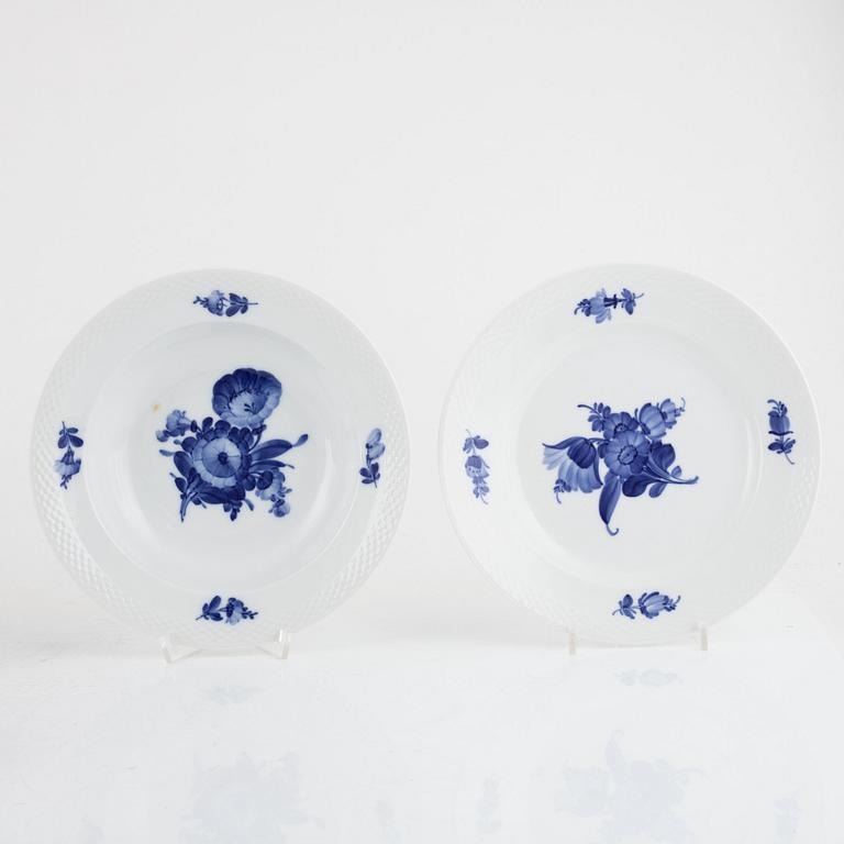 119 pieces of a 'Blue flower' porcelain service, Royal Copenhagen, Denmark.