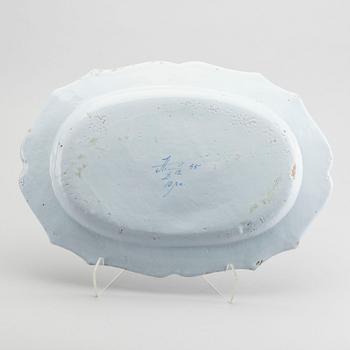 A Swedish Rörstrand faience plate dated 1755.