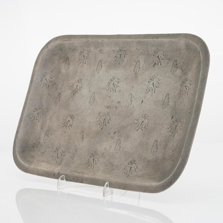 Björn Trägårdh, a pewter tray, Firma Svenskt Tenn, Stockholm 1932.