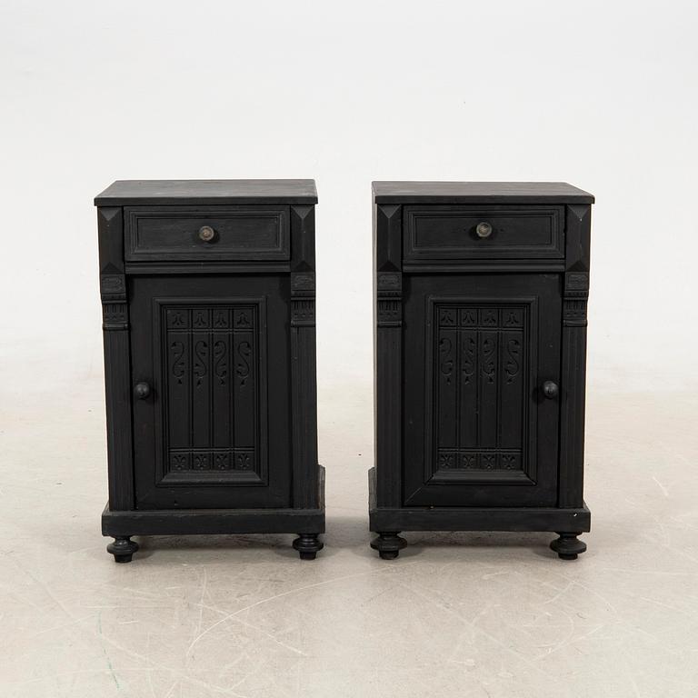 A pair of bedside tables around 1900.