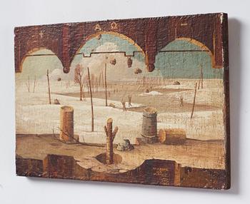 Milić od Mačve, olja på duk lagd på pannå, signerad, även signerad och daterad 1968 a tergo.