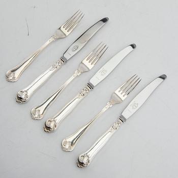 Bestick 23 dlr "Sachsisk" silver svenska importstämplar.