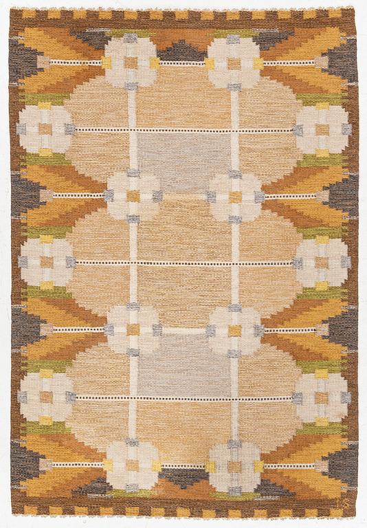Ingegerd Silow, a flat weave rug, c. 202 x 137 cm.