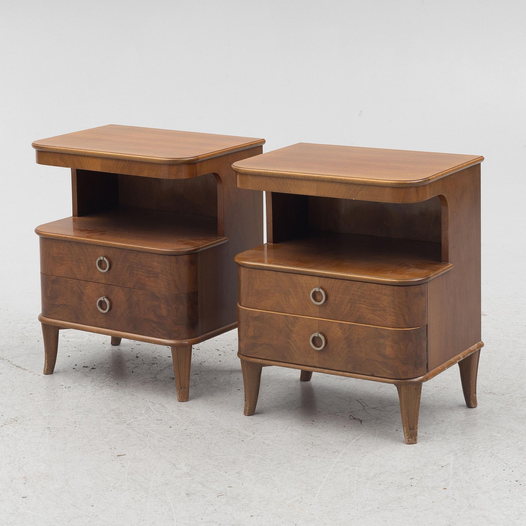 Sängbord ett par, 1940-tal.