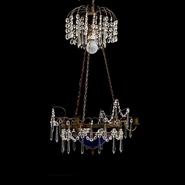 LJUSKRONA, gustaviansk stil, 1900-talets första hälft. Höjd ca 74 cm.