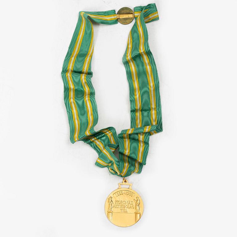 An 18K gold medal, Sporrong, Stockholm 1958.