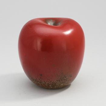 A Hans Hedberg faience apple, Biot, France.