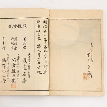 Shotei Watanabe, album, tre stycken, omkring 1900.