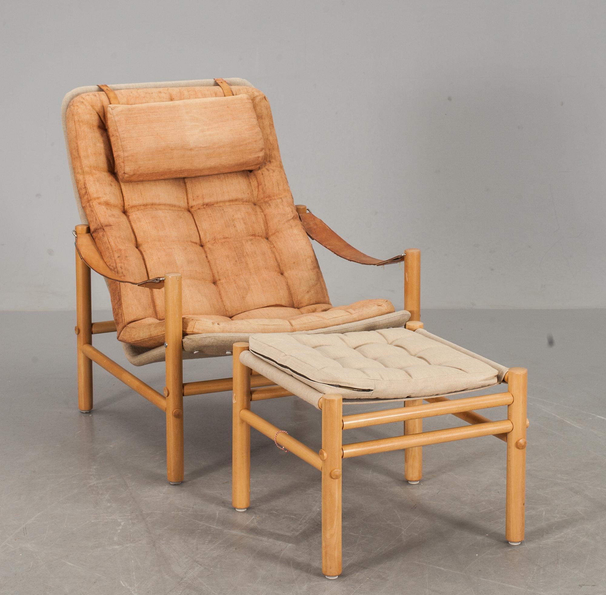 FÅTÖLJ MED FOTPALL "Junker", Bror Boije, DUX.