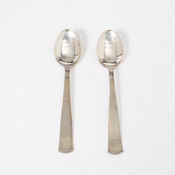 Jacob Ängman, coffee spoons, 21 pcs, "Rosenholm", silver, GAB, Stockholm 1960s.
