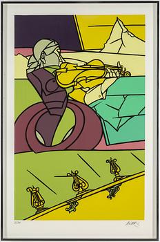 VALERIO ADAMI, silkscreen in colours, signed 74/200.