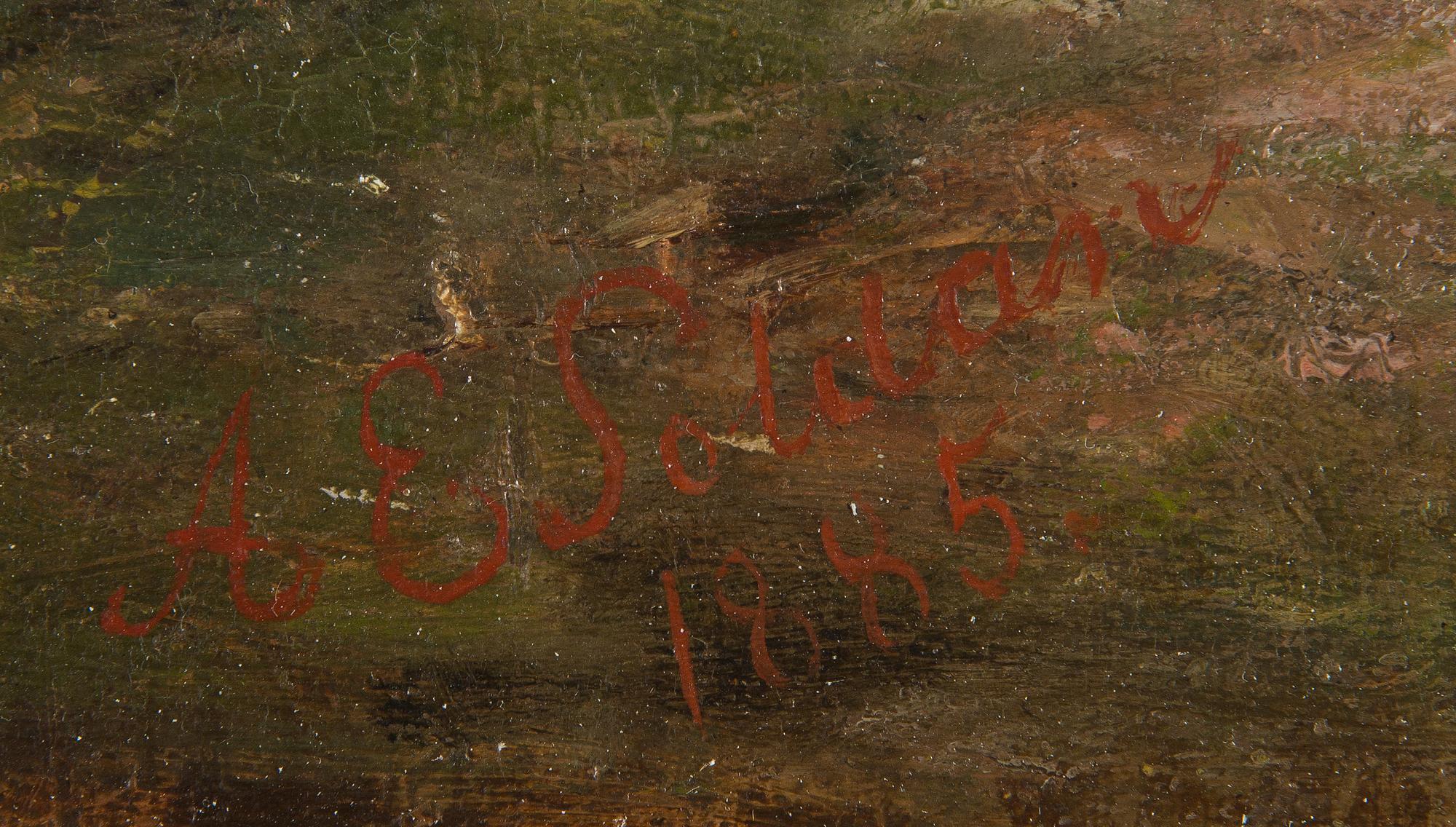 Augusta Soldan, A Cottage by a Beach.